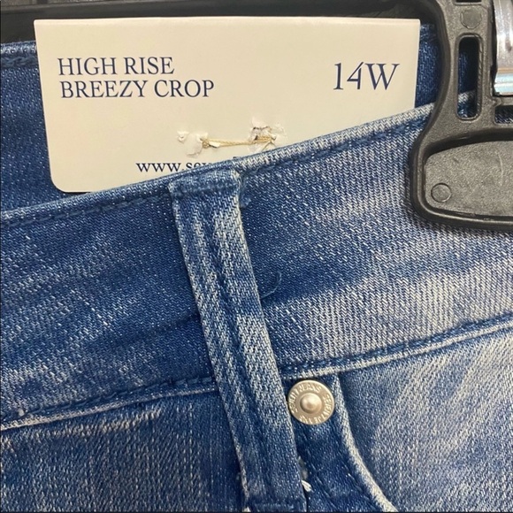 Seven7 Jeans High Rise Breezy Crop Plus Size 14 - Picture 4 of 11